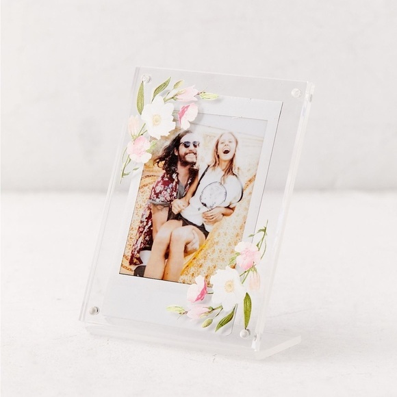 🌸 Urban Outfitters Floral Print Acrylic Instax Mini Photo Picture Frame - Picture 2 of 6